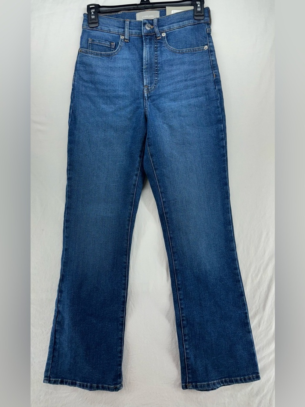 NEW Everlane Women The Authentic Stretch Slim Bootcut Indigo Wash Size 26